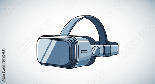 Vr headset with adjustable strap and dial on white background