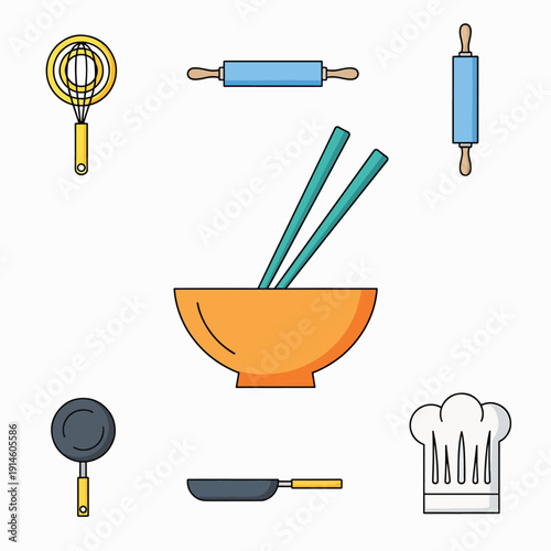 Kitchen Utensils Icons Set