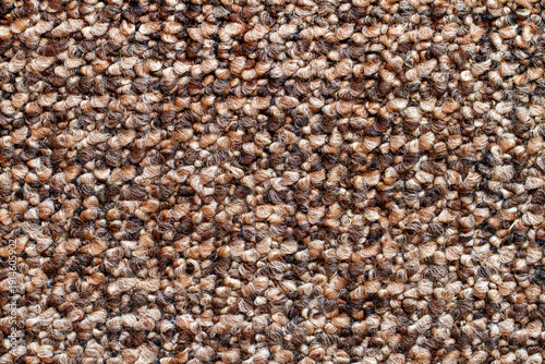 Tablou pe pânză Brown carpeting with loop-type pile. Carpet texture close-up