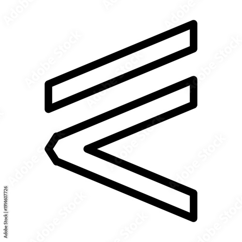 is less than or equal to line icon