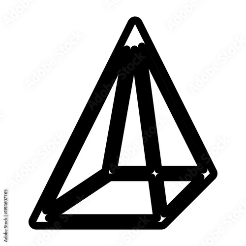 pyramid line icon