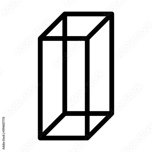 rectangular line icon