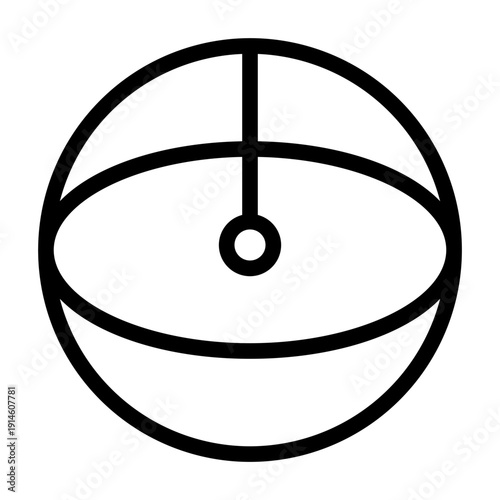 sphere line icon