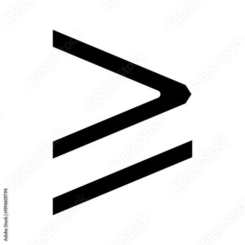 is greater than or equal to glyph icon