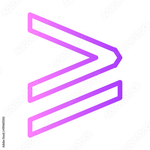 is greater than or equal to gradient icon