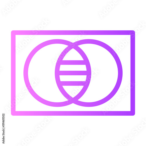 venn diagram gradient icon
