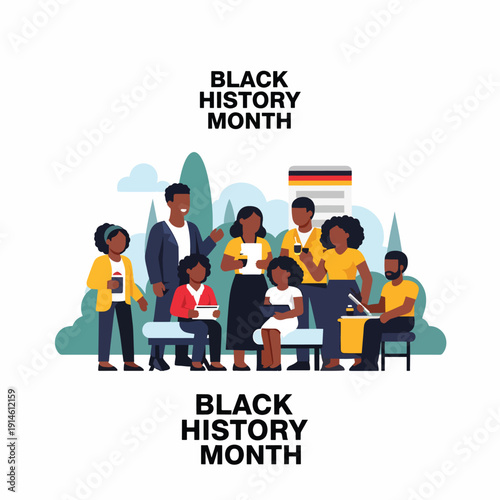 Diverse Group Celebrating Black History Month