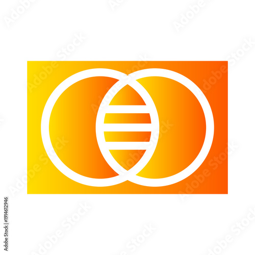 venn diagram gradient icon