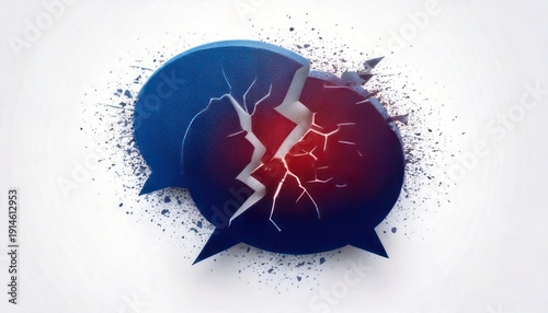 Fractured Communication - A Visual Representation of Broken Dialogue.