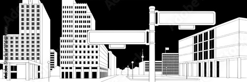 German City Line Art Leipziger Berlin