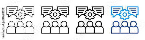 Social Skills Icon Different Style Outline Collection Set