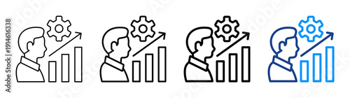 Personal Efficiency Icon Different Style Outline Collection Set