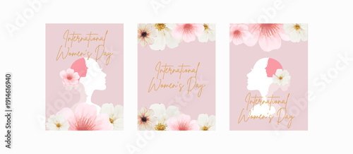 illustration of Happy International Women's Day 8th March greetings background
