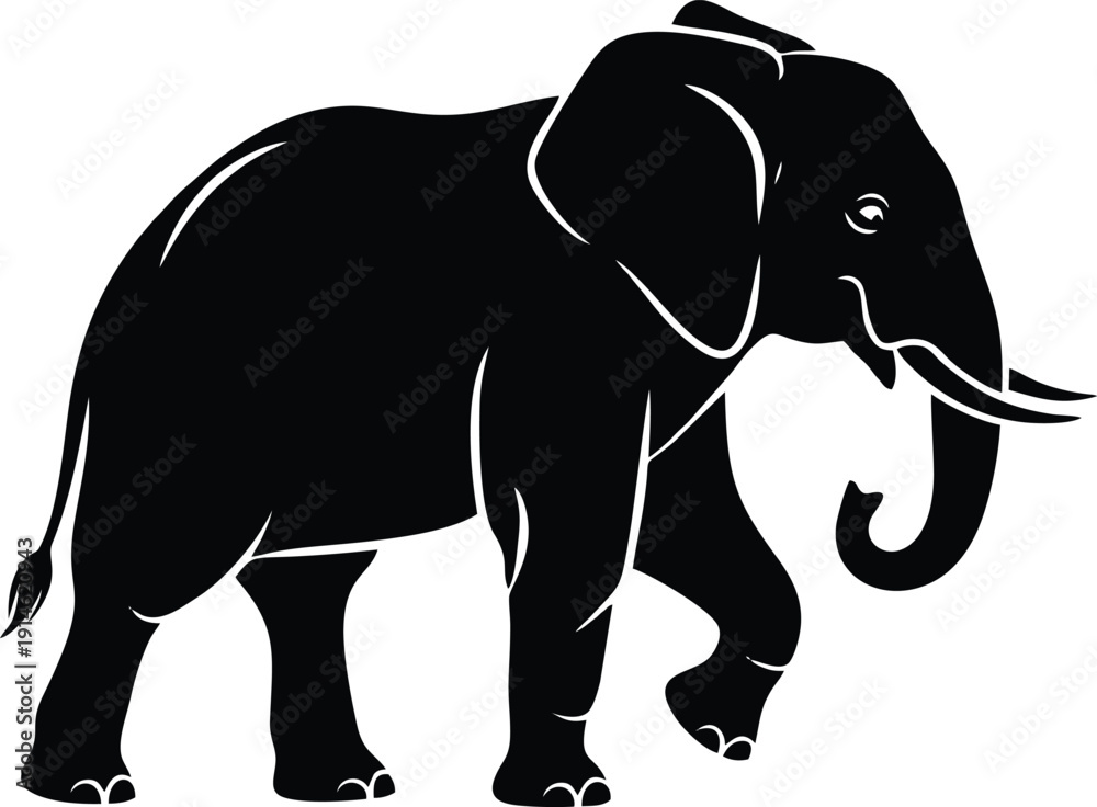 Fototapeta premium elephant isolated on white