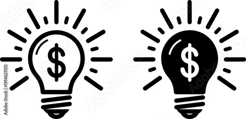 Bright Financial Ideas Icon Set