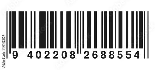 Barcode Icon, simple outline vector for retail checkout scanning, warehouse inventory control, product packaging label