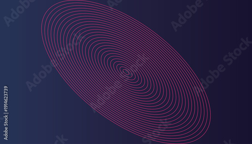 Abstract Pink Wavy Lines on Dark Blue Background Vector