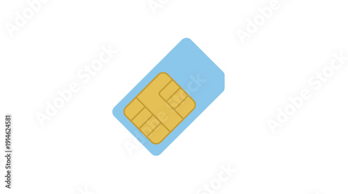 SIM Card d flat vector isolated white background