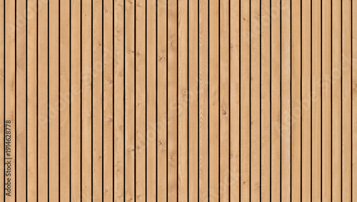 High-resolution seamless timber cladding background; natural teak or oak wood paneling for architectural visualization seamless
