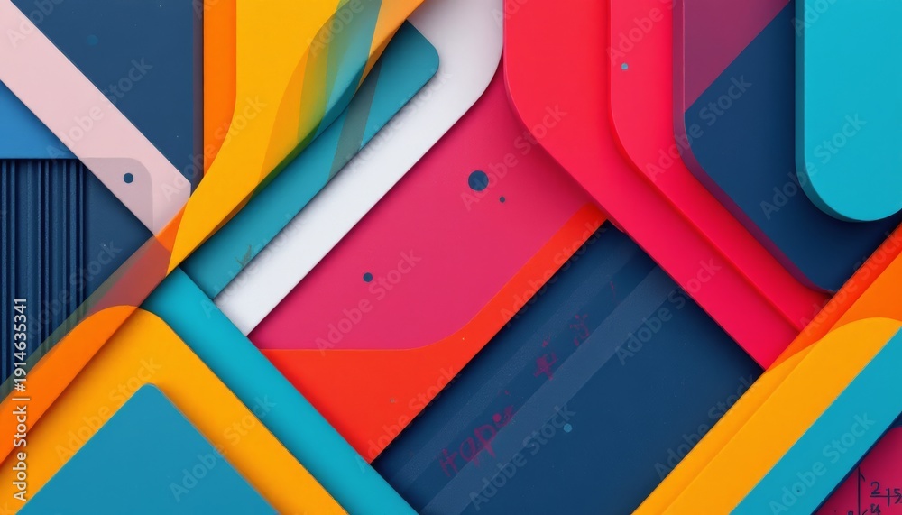 Obraz premium Abstract Colorful Geometric Shapes Background
