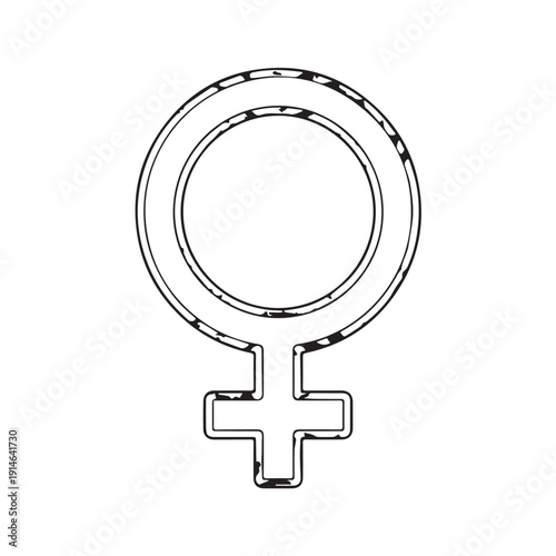 Illustration of the female gender symbol representing women and gender equality.