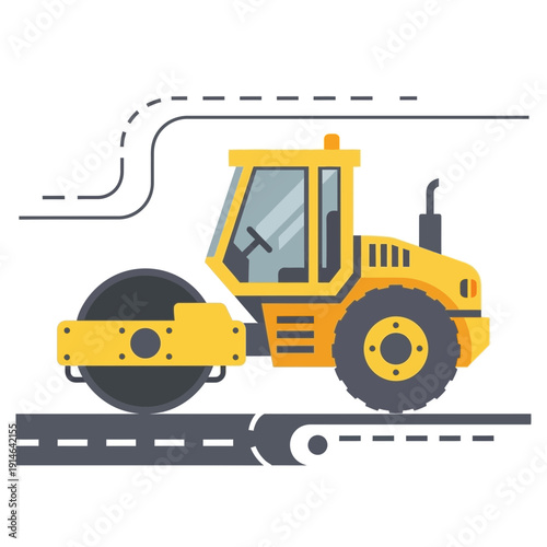 Heavy Machinery Construction Road Roller Compacting Surface