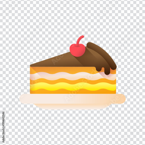 A delicious birthday cake vector design for celebration concepts
