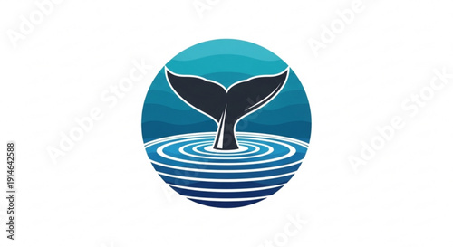 Whale tail splashing into ocean waves symbolizing eco friendly marine conservation and sustainability