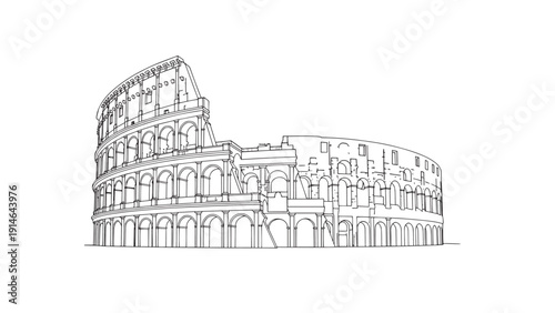 Ancient Colosseum in Rome Showcasing Iconic Roman Architecture and Historic Ruins.