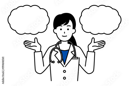 二つの選択肢を提案する医師の女性