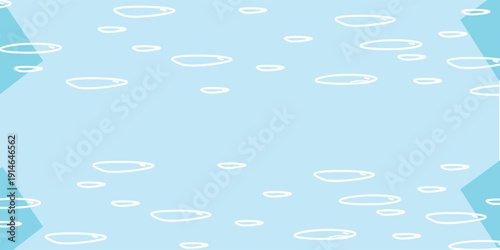Bubble Pattern Seamless Water Background Air Bubbles Doodle Hand Drawn Blue