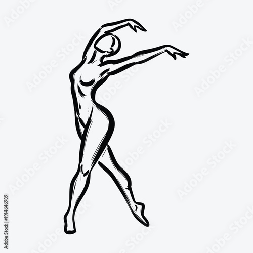 Ballet dancer illustration