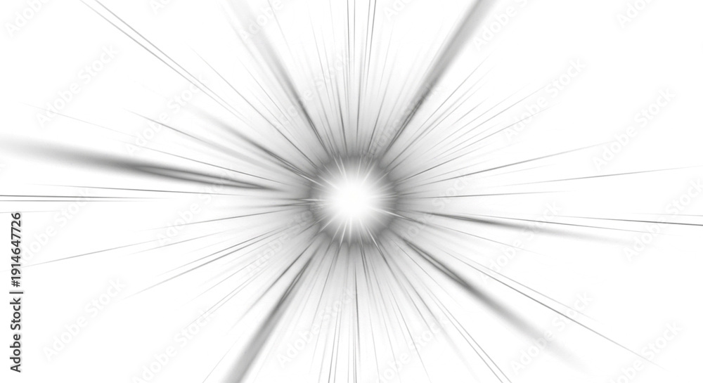 Obraz premium A burst of white light radiates transparent lines outward in all directions