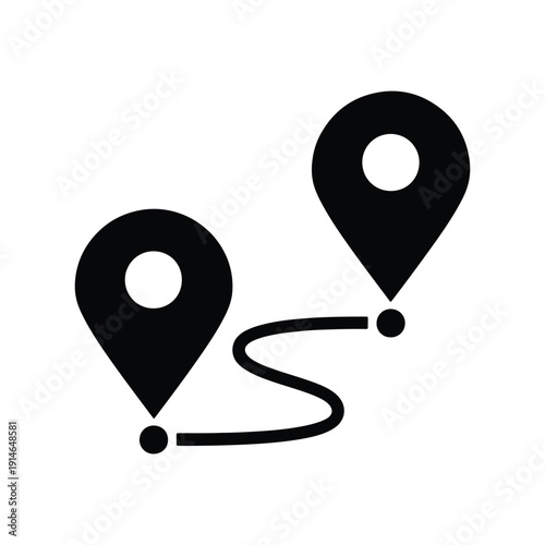 Route Icon Vector Symbol Design Illustration