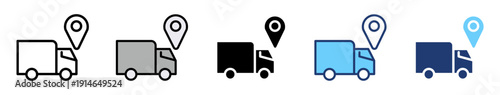 LOGISTICS icon set with various styles