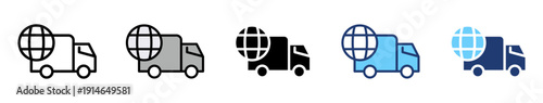 LOGISTICS icon set with various styles
