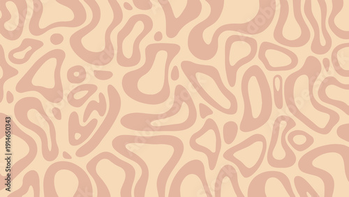 Abstract pattern of rounded shapes in soft peach tones on a pastel background