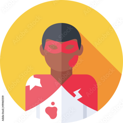 A superhero character for hero and fantasy concepts