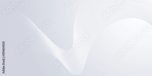 Abstract background with soft white and light gray colors, featuring a subtle wave pattern. The background is minimalist and elegant. Gradient wave background vector. Light background.