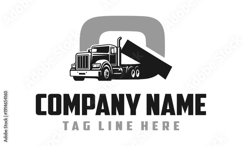 Letter Q Truck logo vector 