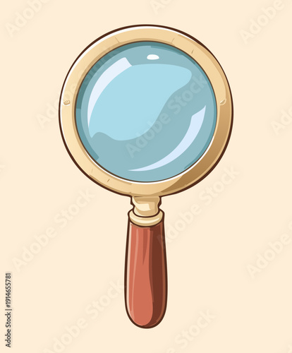 Magnifying glass icon for searching data and exploring information Graphic Asset