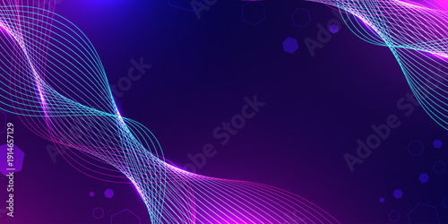 Creative vector illustration of digital waves with light effects. Suitable for banners wallpapers posters and creative design projects.