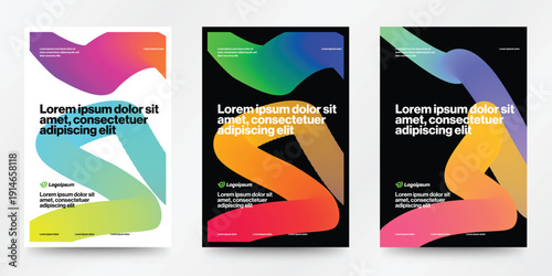 Abstract Wave Posters: A set of three modern posters with vibrant, flowing wave designs in shades of color, perfect for adding a touch of contemporary flair to any space. 