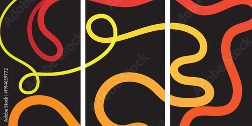 Vibrant squiggly lines artwork