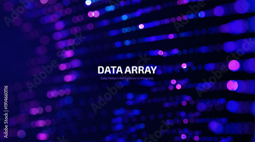 eal-time market data visualization with distorted blue-purple particles showing algorithmic trading, quantitative analysis, and live financial dashboard interfaces for fintech apps vector background