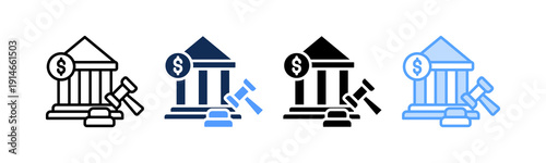 Financial Regulation Icon Multiple Style