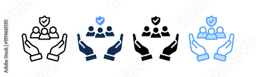 Consumer Protection Icon Multiple Style