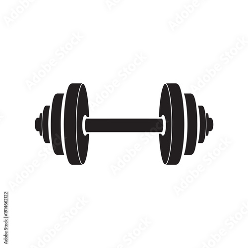 Icon Representation of a Dumbbell for Weightlifting and Strength Training.