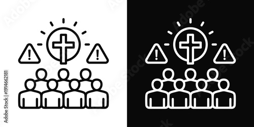 Faith Clash Icon White And Black Background Style