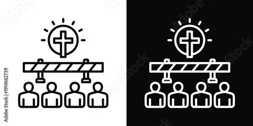 Intolerance Icon White And Black Background Style